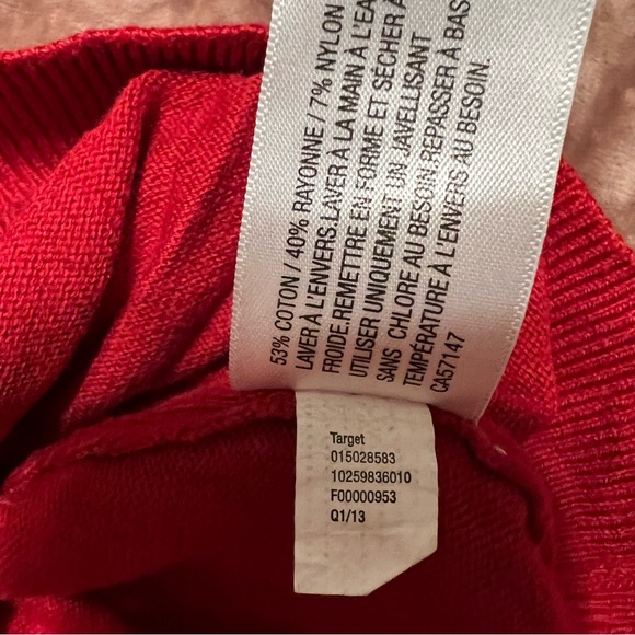 Red Cardigan with Sequin Shoulders - Picture 4 of 9